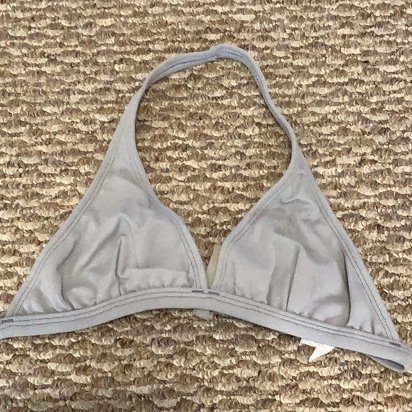 Costa Leste Size Small Grey Triangle Bikini Top With Back Tie. Preowned - Picture 1 of 6